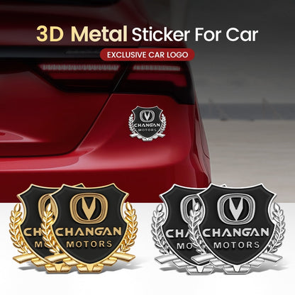 3D Metal Car Badge Wheat Ears Sticker
